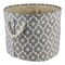 Contemporary Home Living Small Lattice and Paw Pet Round Storage Bin - 12" - Gray and White